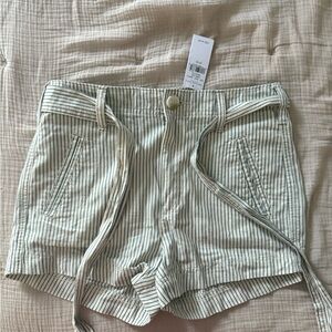 NWT American Eagle Outfitters High Waist Shorts White and Blue Size 00